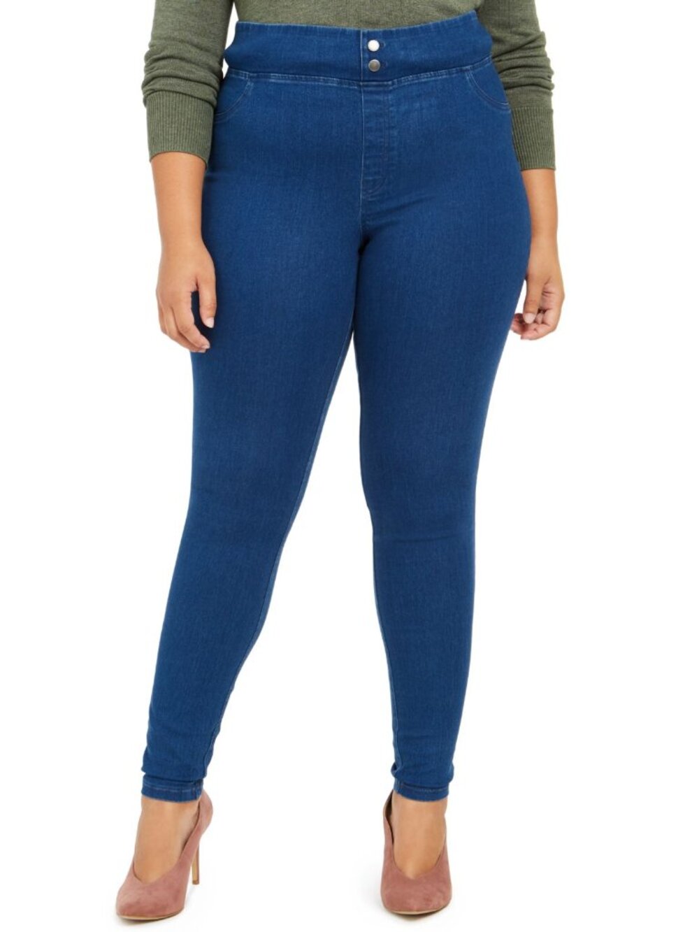 Hue Womens Plus Size Original Smooth Denim Leggings